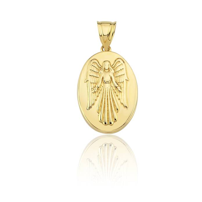 Melek Oval Kapaklı Kolye Ucu - 1