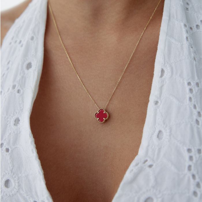 Mercan Yonca Cleef Kolye - Milades (1)