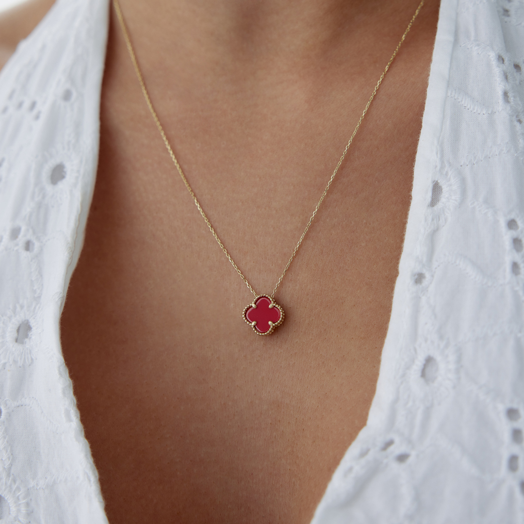 Mercan Yonca Cleef Kolye - 2