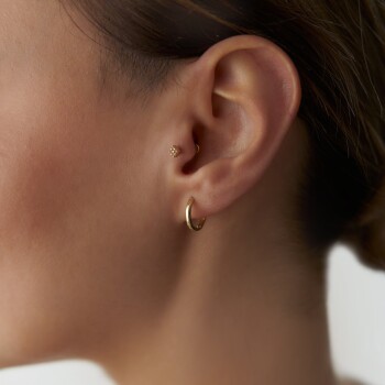 Mi Klasik Kilitli Halka Küpe - 1