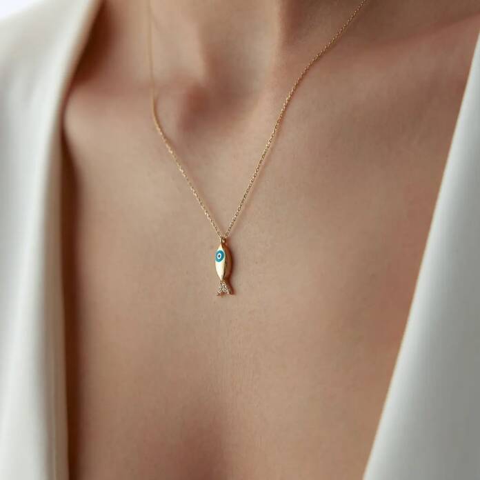 Mine Detay Balık Kolye - 1