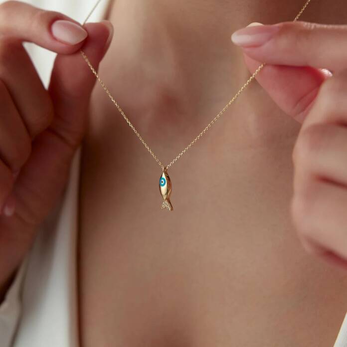 Mine Detay Balık Kolye - 2