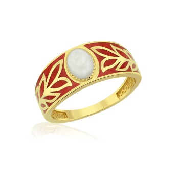 Mineli Başak Ay Taşlı Yüzük - 4