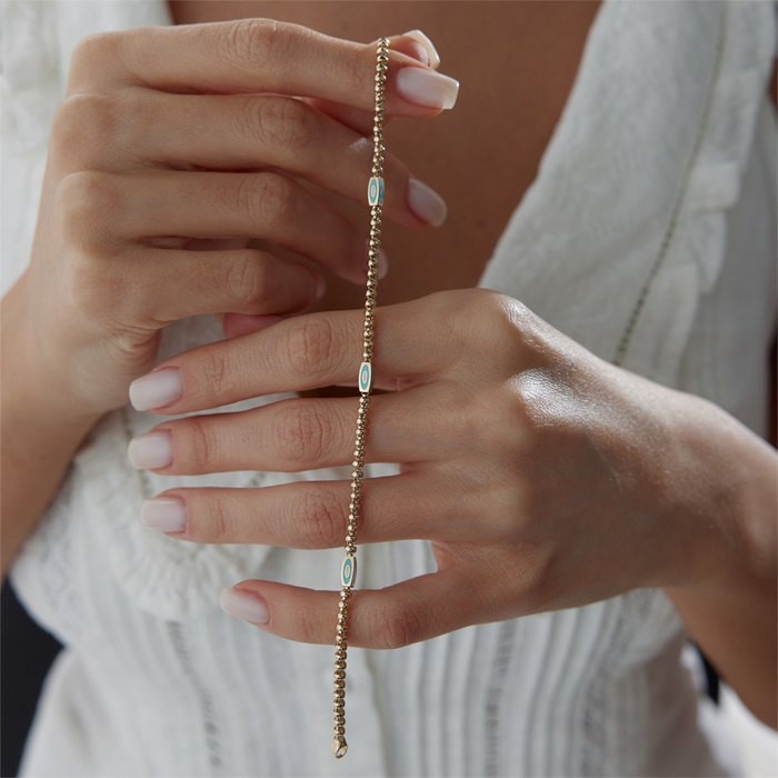 Mineli Dörtgen Top Bileklik - 3