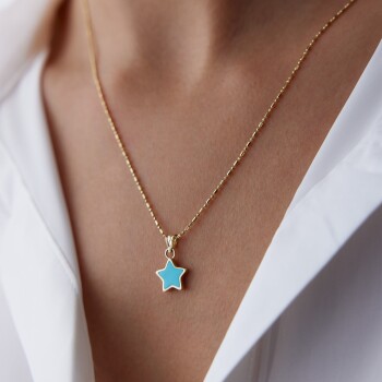 Mineli Fortuna Yıldız Kolye - Koçak