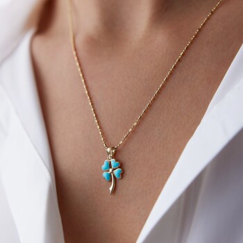 Mineli Fortuna Yonca Kolye - Koçak