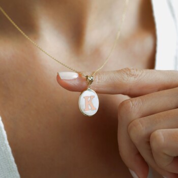 Mineli Harf Kolye - Big Gold (1)