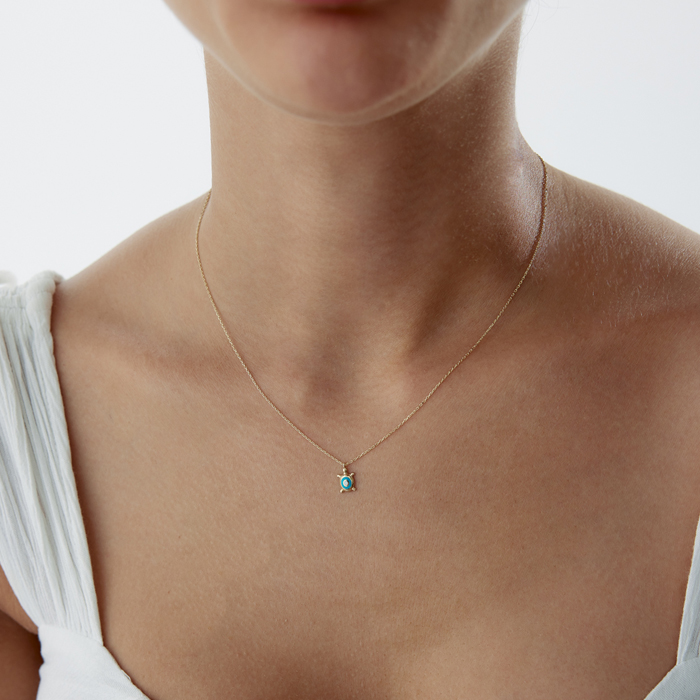 Mineli Kaplumbağa Kolye - Rayna (1)