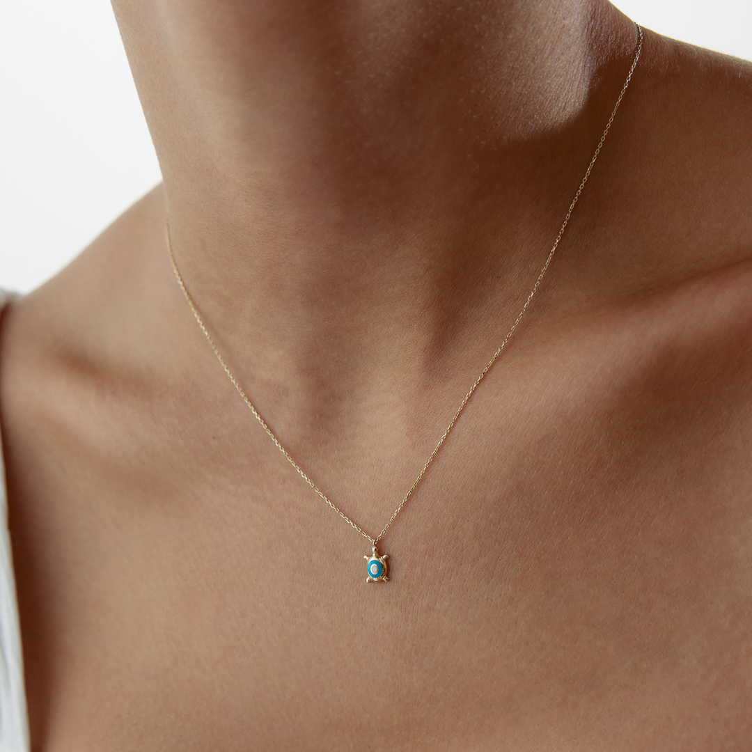 Mineli Kaplumbağa Kolye - 1