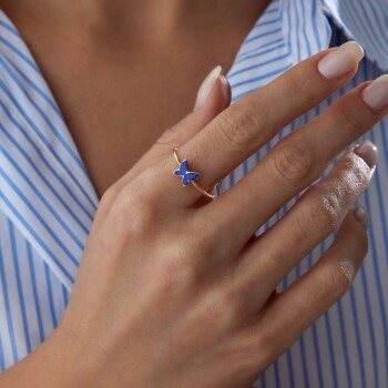 Mineli Kelebek Yüzük - Özçelik (1)