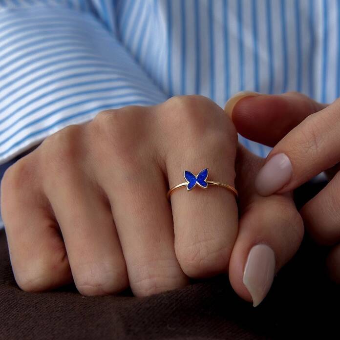 Mineli Kelebek Yüzük - 1