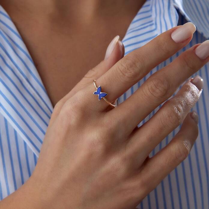 Mineli Kelebek Yüzük - 2