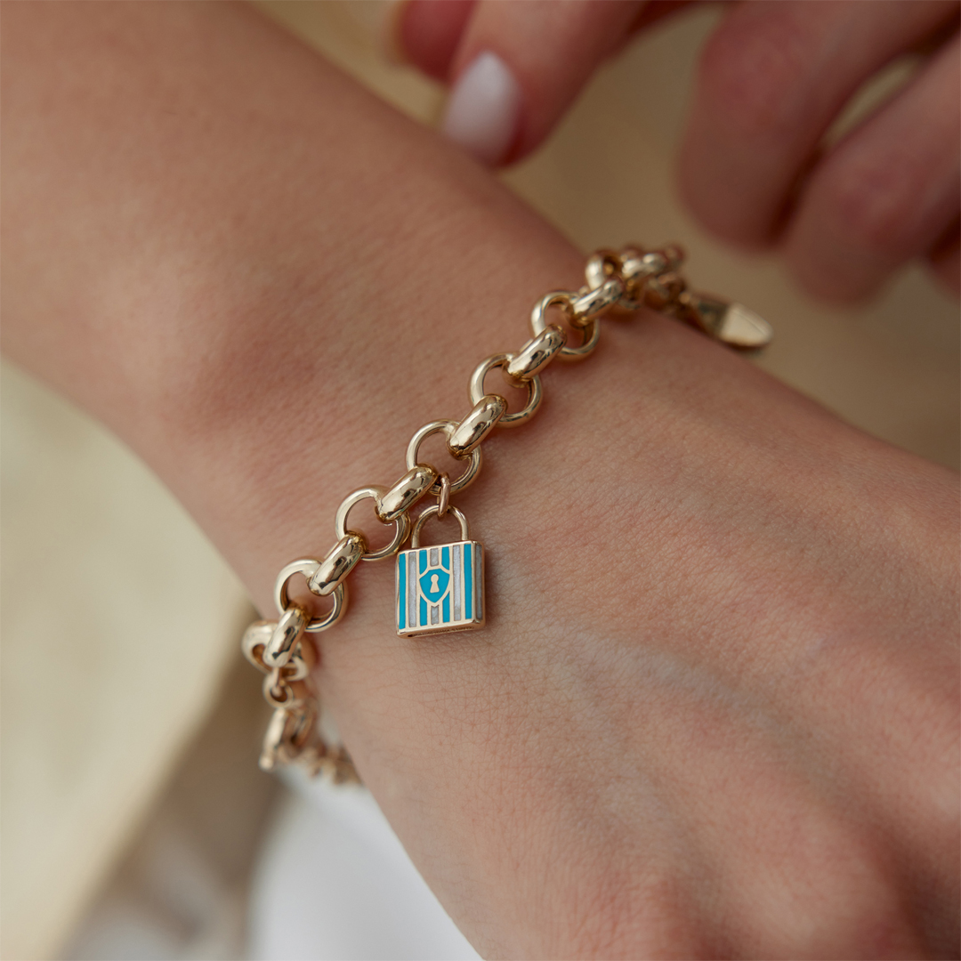 Mineli Kilit Yıldız Charm Bileklik - 2