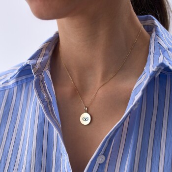 Mineli Kirpik Göz Kolye - Tuana (1)