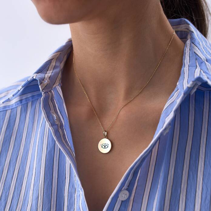 Mineli Kirpik Göz Kolye - 2