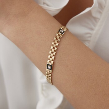 Mineli Kordon Taşlı Bileklik - Konyalı Halil