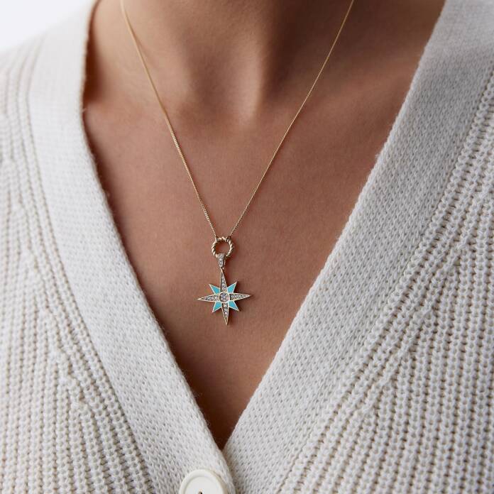 Mineli Kuzey Yıldızı Kolye - 1