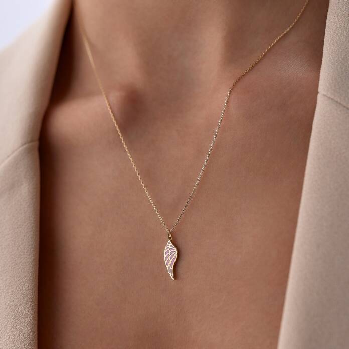 Mineli Melek Kanadı Kolye - 1