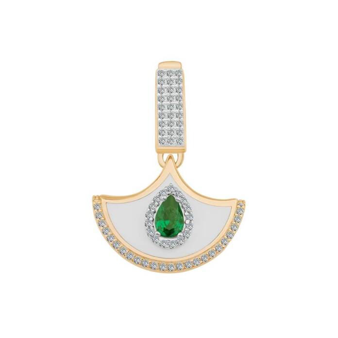 Mineli Yeşil Taşlı Charm - 1