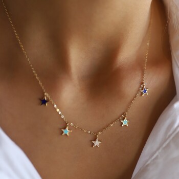 Mineli Yıldızlı Kolye - Alen