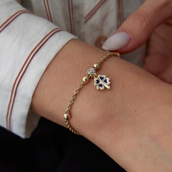 Mineli Yonca Charm Bileklik - Koçak