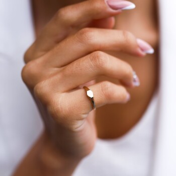 Mini Altıgen Yüzük - Alen