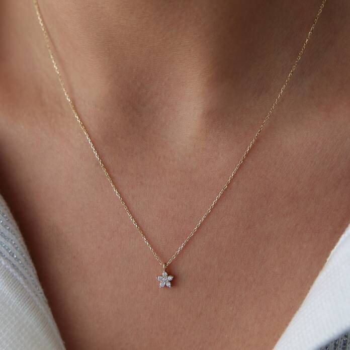 Mini Çiçek Kolye - 1