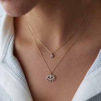 Mini Çiçek Kolye - 4