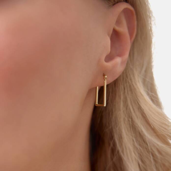 Mini Dörtgen Küpe - 2