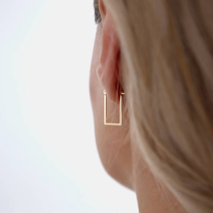 Mini Dörtgen Küpe - 3