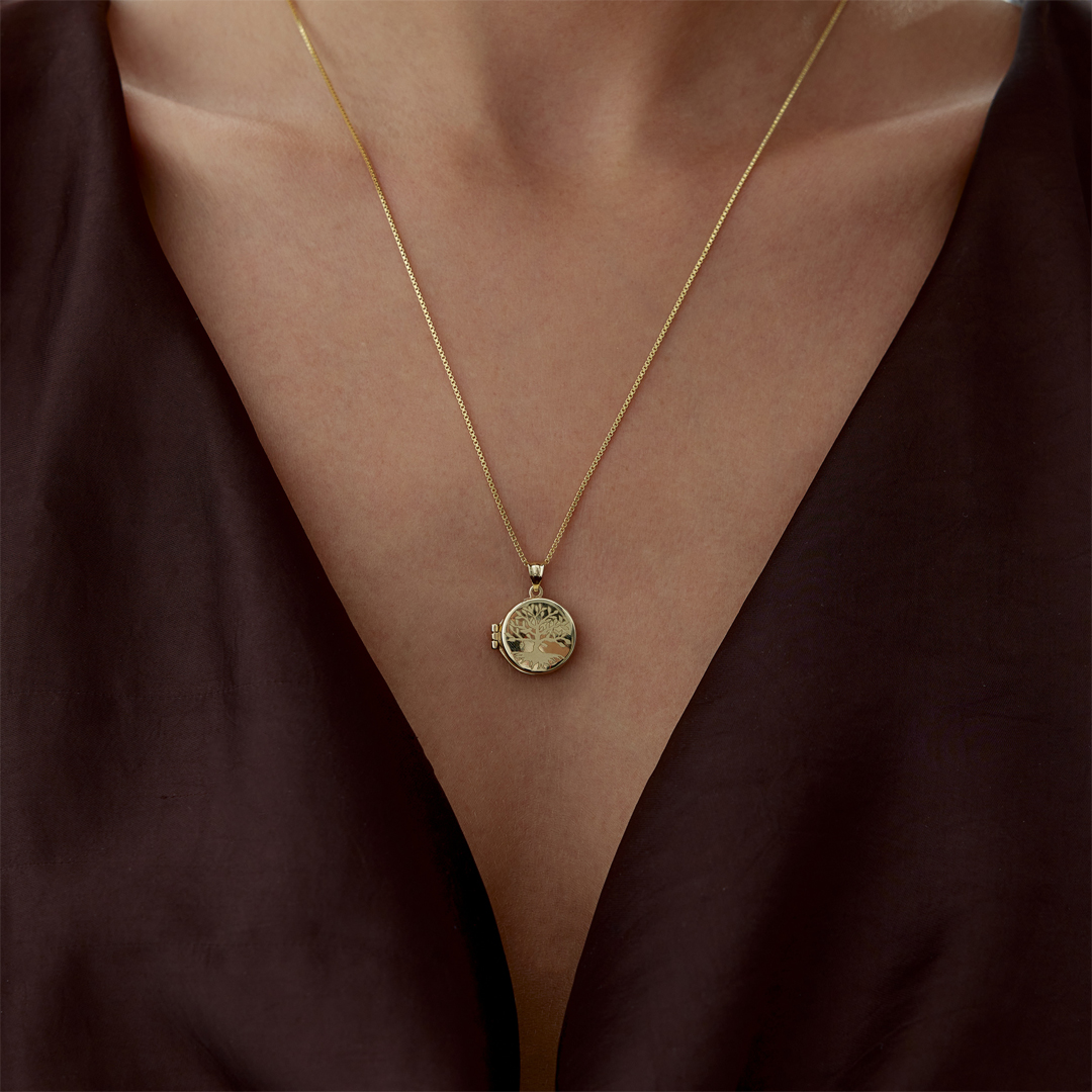 Mini Hayat Ağacı Kapaklı Kolye - 3