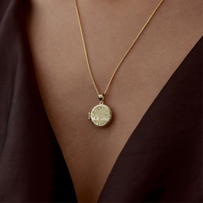 Mini Hayat Ağacı Kapaklı Kolye - 4
