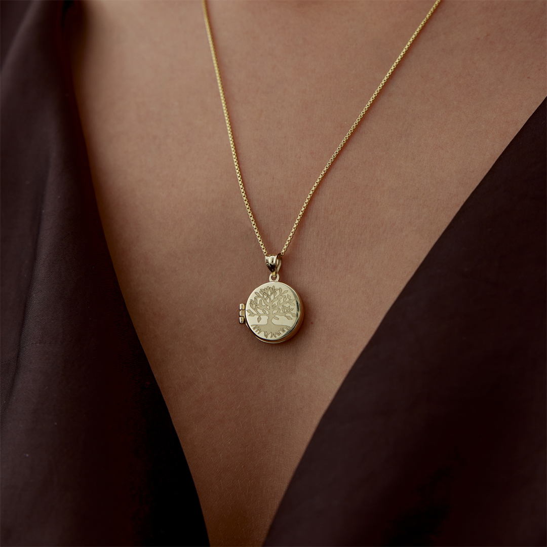 Mini Hayat Ağacı Kapaklı Kolye - 4