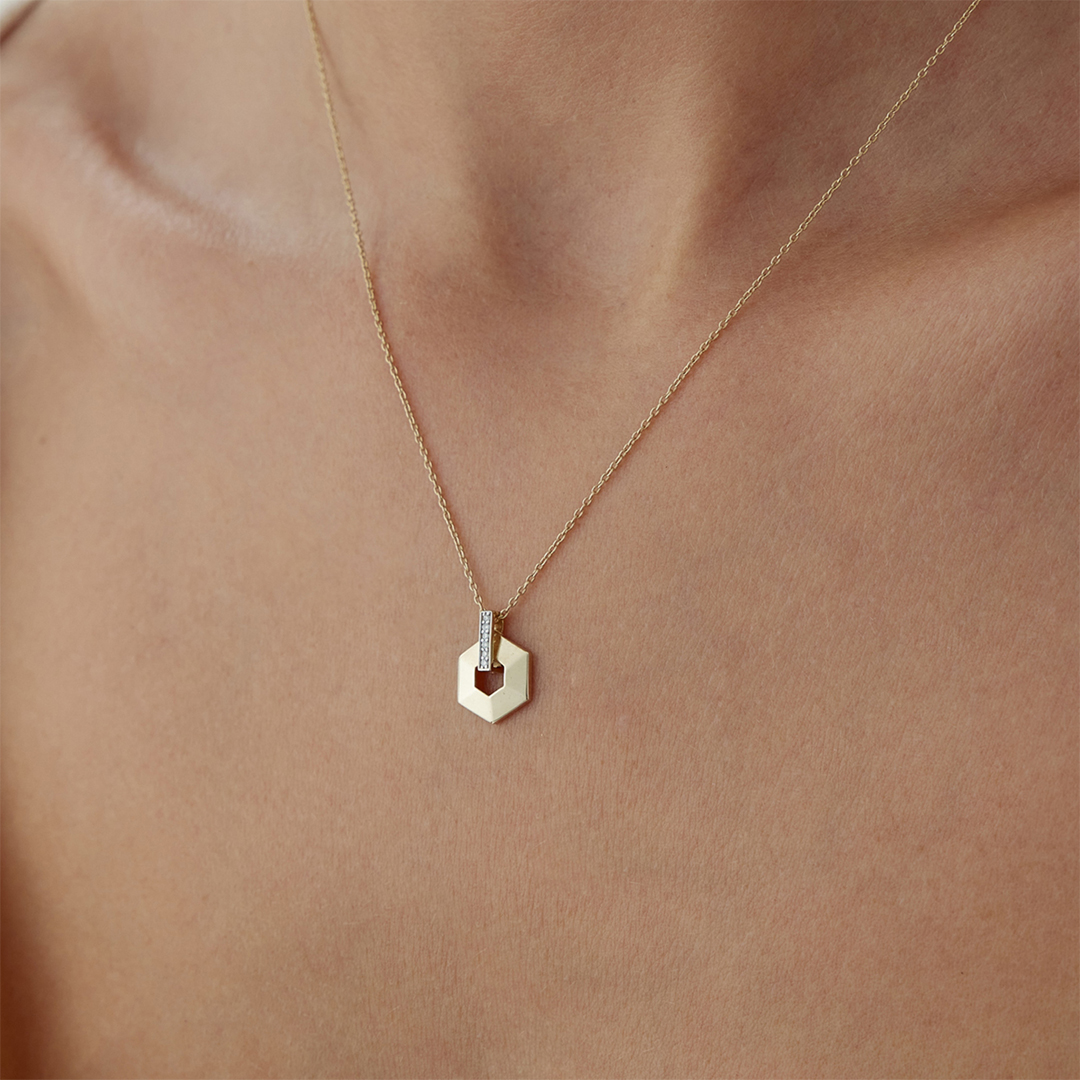 Mini Hexagon Kolye - 2