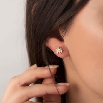 Mini Kar Tanesi Küpe - CNR