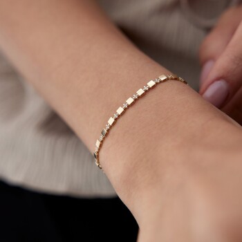 Mini Karele Su Yolu Parçalı Bileklik - Dilmener