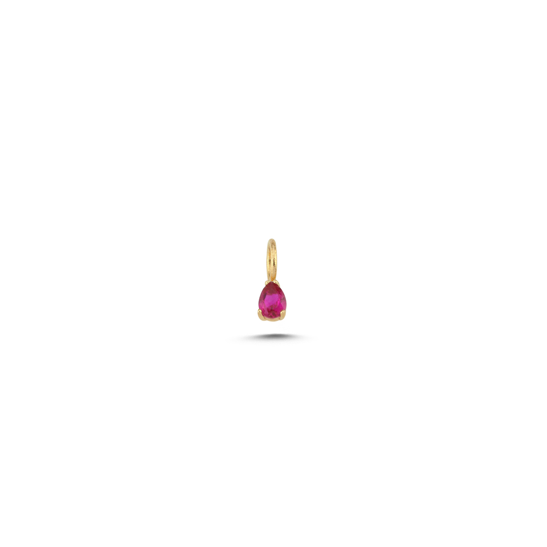 Mini Pembe Damla Taşlı Charm - 1