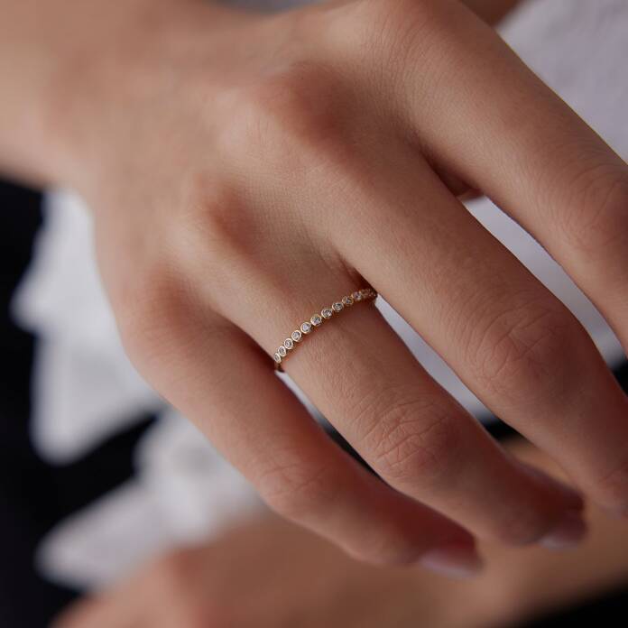 Mini Sıra Taşlı Yüzük - 4