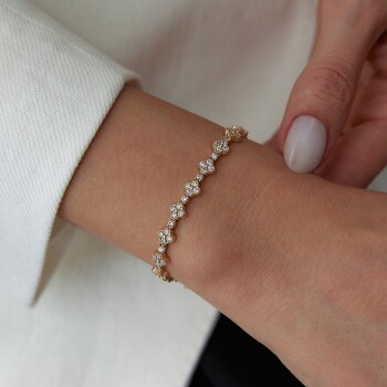 Mini Sıralı Çiçek Bileklik - Fiemma