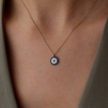 Mini Sosyete Göz Kolye - Özçelik