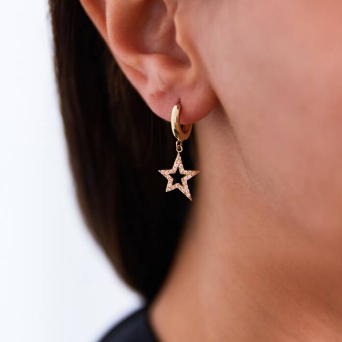 Mini Stone Yıldız Küpe - 1