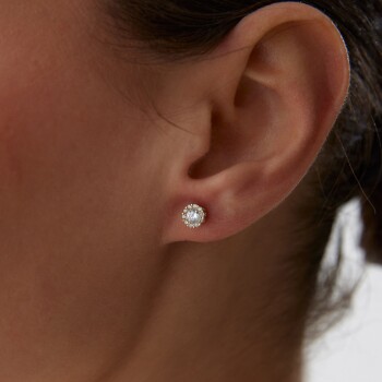 Mini Taş Çiçek Küpe - Rayna (1)