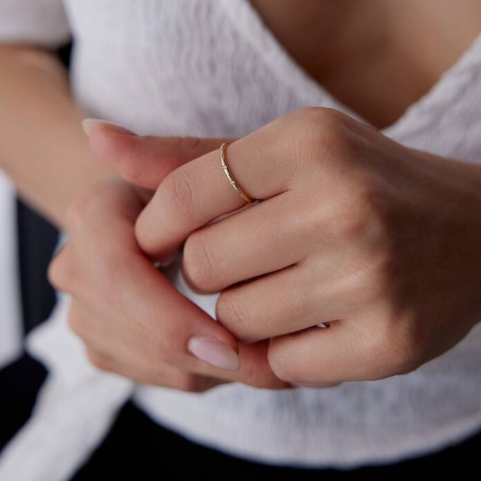 Mini Taşlı Band Yüzük - 2