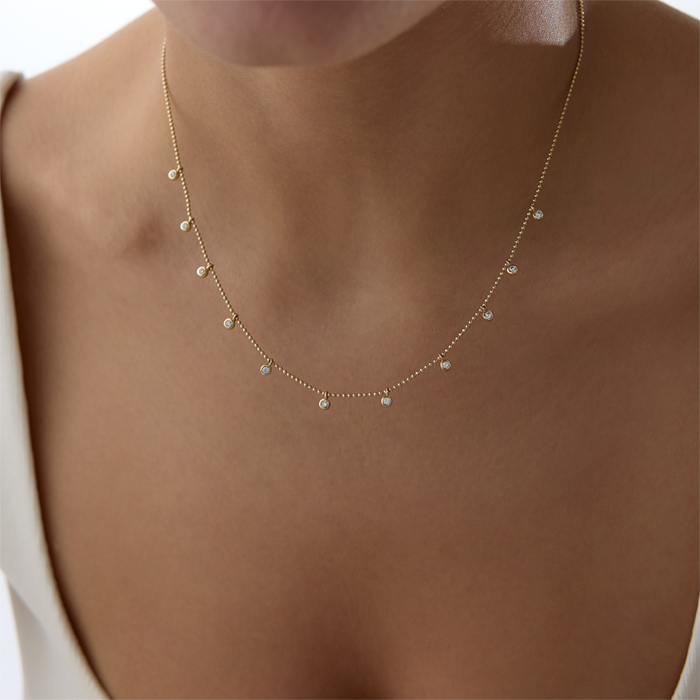 Mini Taşlı Kolye - Simoro