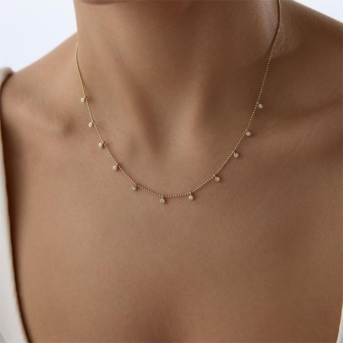 Mini Taşlı Kolye - Simoro (1)