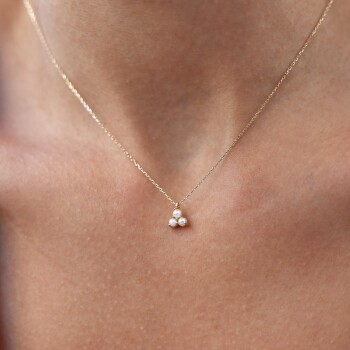 Mini Üç İnci Kolye - Cemart