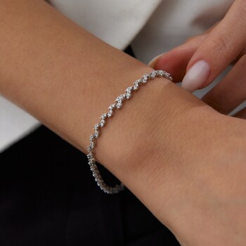 Mini Yaprak Taşlı Bileklik - Dilmener (1)