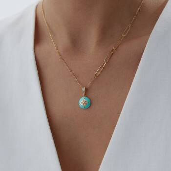 Mint Alhambra Yonca Kolye - Özkonak