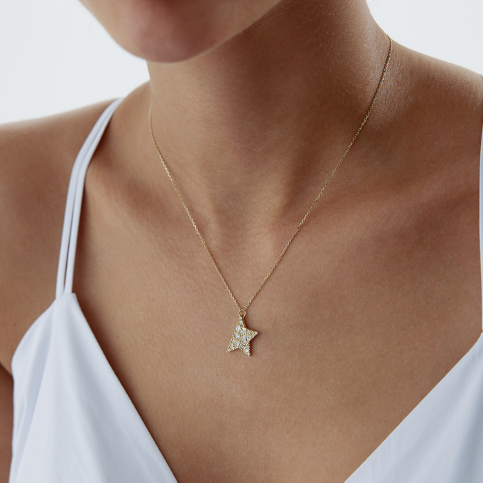 Mix Taşlı Yıldız Kolye - 3