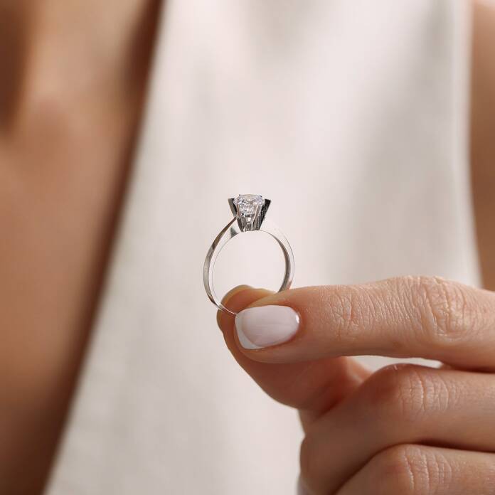 Modern Altı Tırnak Tektaş Yüzük - 2